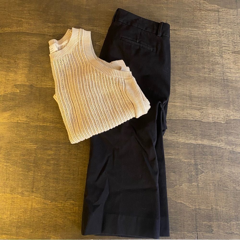 J. Crew Black Chino Trouser Pants